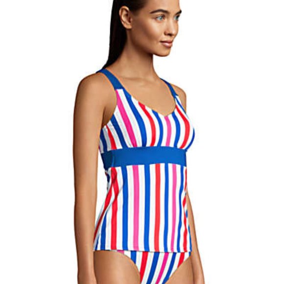Lands' End | Swim | Lands End Womens Modest Reversable Vneck Tankini Top 75  Size 4 Tall 9b113 | Poshmark